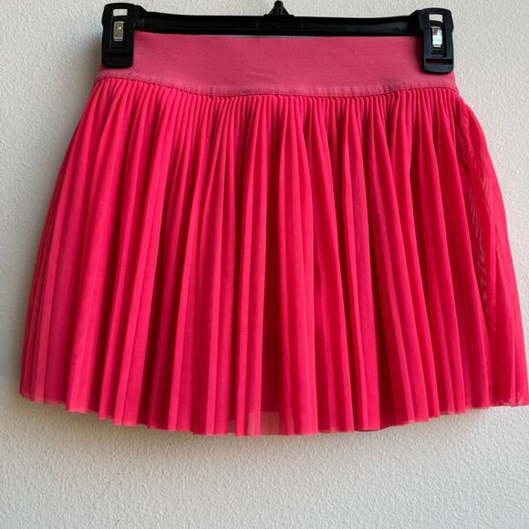 Lululemon Athletica Lip Gloss Pink Mesh Pleats Mini Tennis Skirt Women's Size 4 - Picture 3 of 5